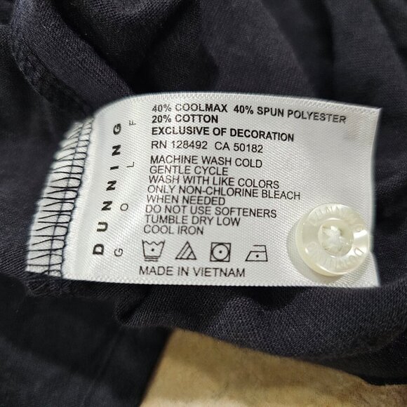 NWT Men's Dunning Golf Polo Shirt Black with Gray‎ Trim Size Large - Picture 6 of 6